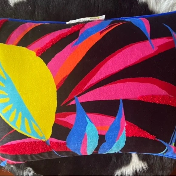 TABITHA BROWN For Target NEW Decorative Pillow 14 x 20 Lemon Multicolor - Picture 2 of 6